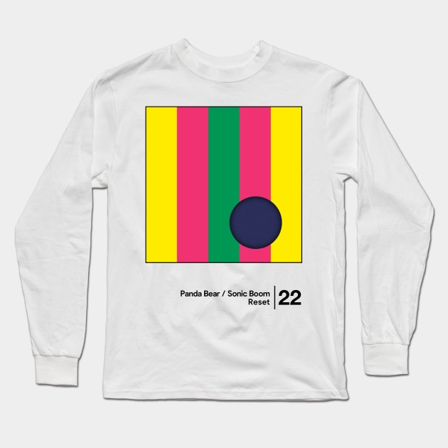 Panda Bear & Sonic Boom / Minimal Graphic Design Tribute Long Sleeve T-Shirt by saudade